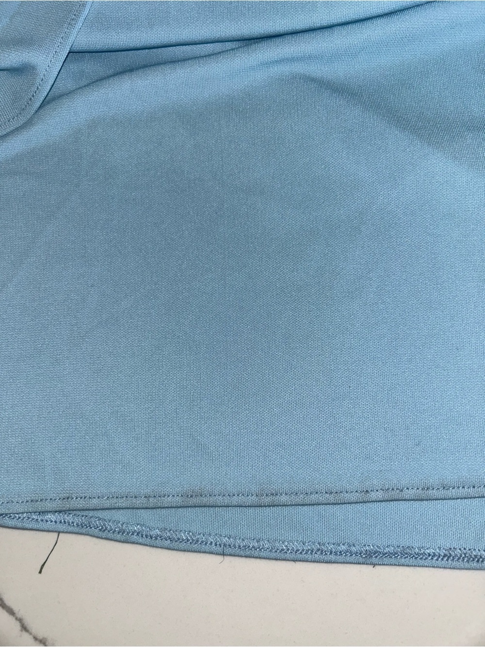 NEW Cinq à Sept Odin Drape Detail Midi Dress Agua Fria Solid Cowl Neck Size 10 - Picture 11 of 13
